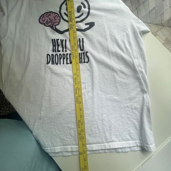 DOM Humor Men's You Dropped This Graphic T-Shirt White XL - Picture 4 of 6
